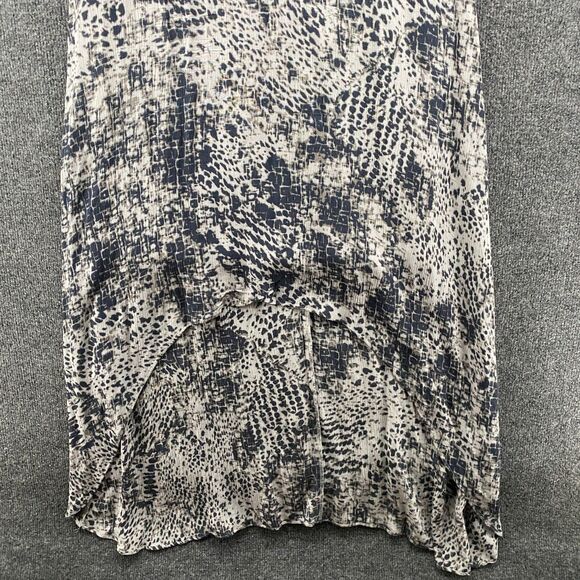 Express Dress Womens M Gray Print V-Neck Hi Low Ladies Cottagecore Boho Peasant - Picture 4 of 12